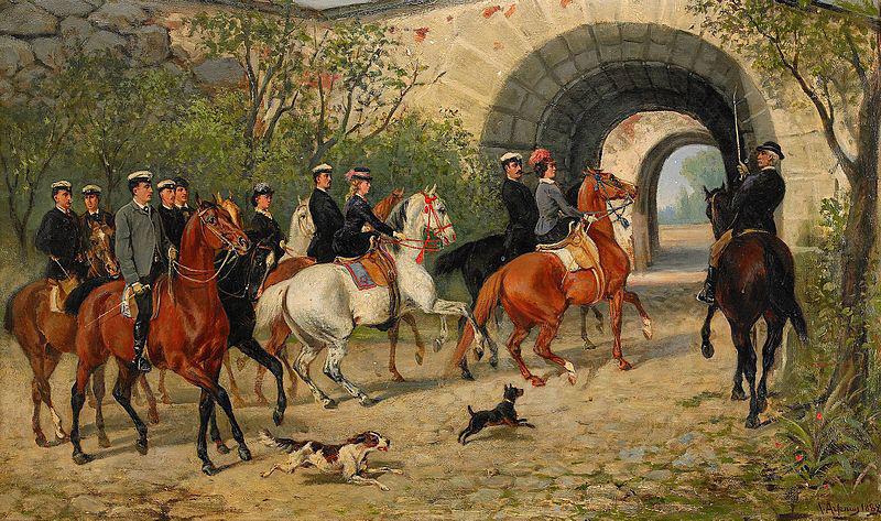 John Arsenius Riders at Uppsala Castle China oil painting art